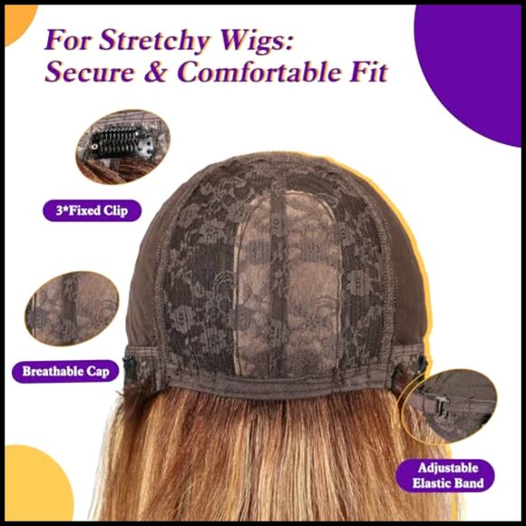 Synthetic Wavy Wig with Bangs Shoulder Length Heat Resistant Party Daily Use